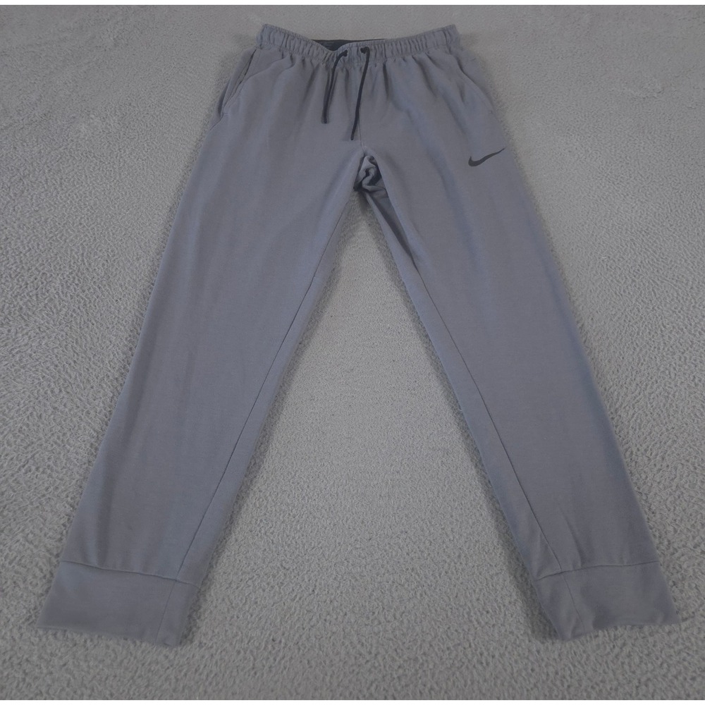 Nike Pants Mens Large Grey Training Dri-FIT Fleece Joggers Tapered Leg Cuff Gym